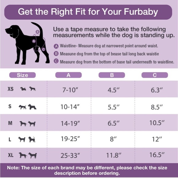 Premium Washable Two Tone Ruffles & Bow Female Dog Diapers 2 Pack Size: Med. New - Picture 10 of 16